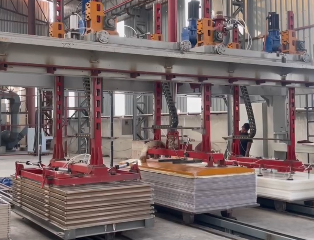 尼泊爾纖維水泥板新線(xiàn)試機(jī)Fibre cement board new line trial in Nepal